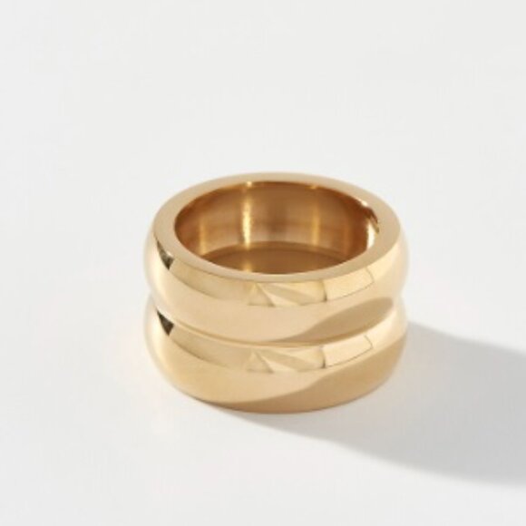 NWOT Gold Double Ring - Picture 2 of 7